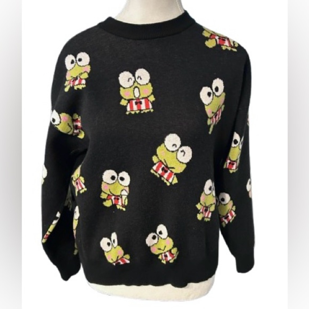 Hello Kitty and Friends Sanrio Kerropi Knit Sweater Forever 21 2023 Frog Cartoon